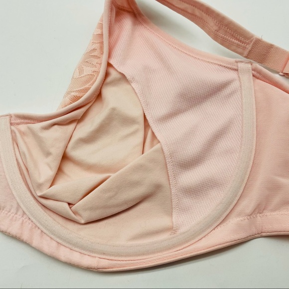 Breezies Jacquard Shine Unlined Minimizer Bra Pink - Picture 6 of 9